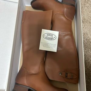 Steve Madden Knee High Genuine Leather Boots. Size 7.5. Never worn.